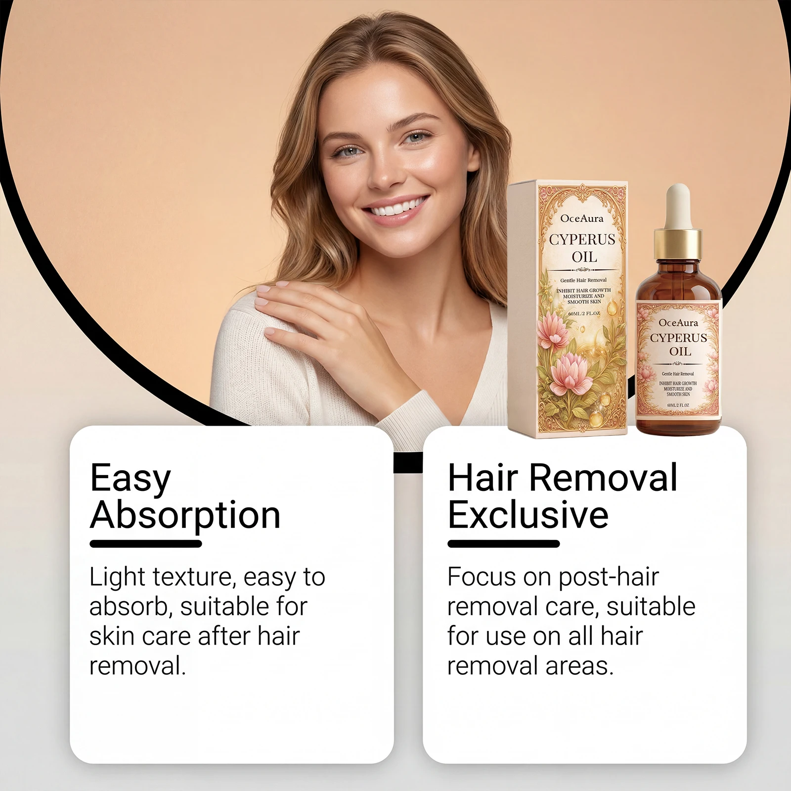 Hair Removal Aftercare Serum Soothing Moisturizing Skin Care Reduce Ingrown Hairs Inhibit Hair Growth Post Depilatory Care Oil