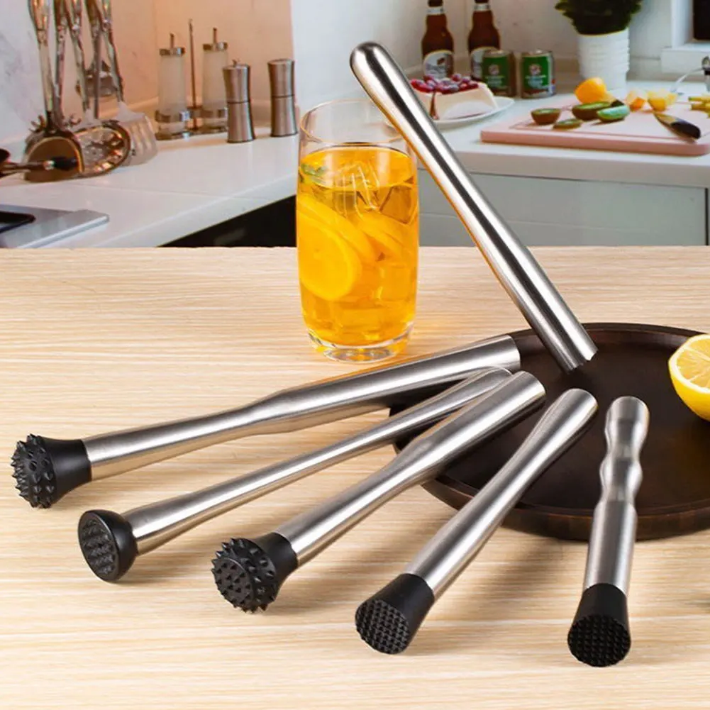 Cocktail Shaker Steel Wine Mixing Stick Muddler Cocktail Stirrer Shaker Ice Crusher Barware Tool Wine Accessories Home Bars