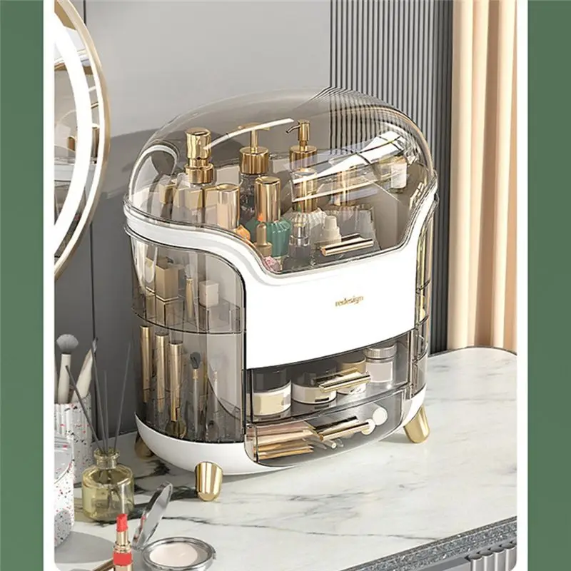 Cosmetic Storage Box Dust-Proof Desktop Dressing Lipstick Finishing plastic toiletriess storage box