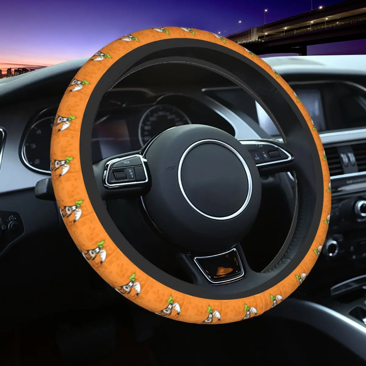 

Custom Goofy Goof Universal Steering Wheel Cover Fit for Truck Anime Cartoon Car Steering Wheel Protector Auto Accessories