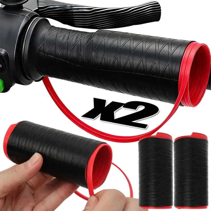 العالمي للدراجات النارية سيليكون المقود كم عدم الانزلاق سيليكون دراجة نارية تعديل ركوب والعتاد الغطاء الواقي 1/2 قطعة