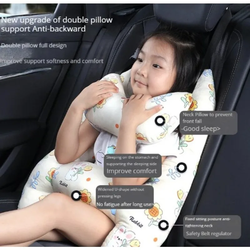 

Car Travel Head Pillow Support Kid and Adult Car Sleeping Safety Shape Travel Pillow Cushion for Auto Seat Safety Neck Pillows