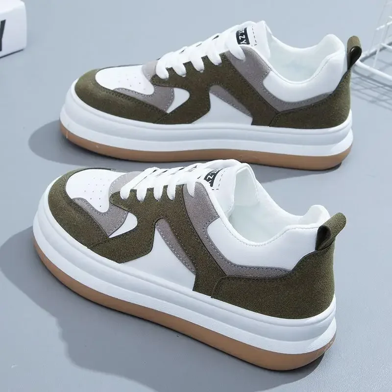 الكورية نمط المرأة أحذية رياضية 2025 جديد ربيع الخريف تنوعا سميكة القاع أحذية رياضية طالب عادية العصرية Ins الشقق #3