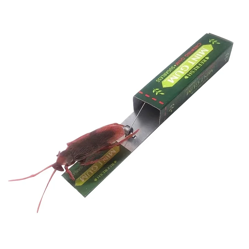 Simulation Cockroach Chewing Gum Creative Novelty Funny Toy Startled DIY Self-installation Simulation Chewing Gum