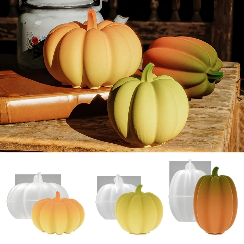 

X6HE Pumpkin Silicone Moulds Mold Silicone Texture Crafting Moulds