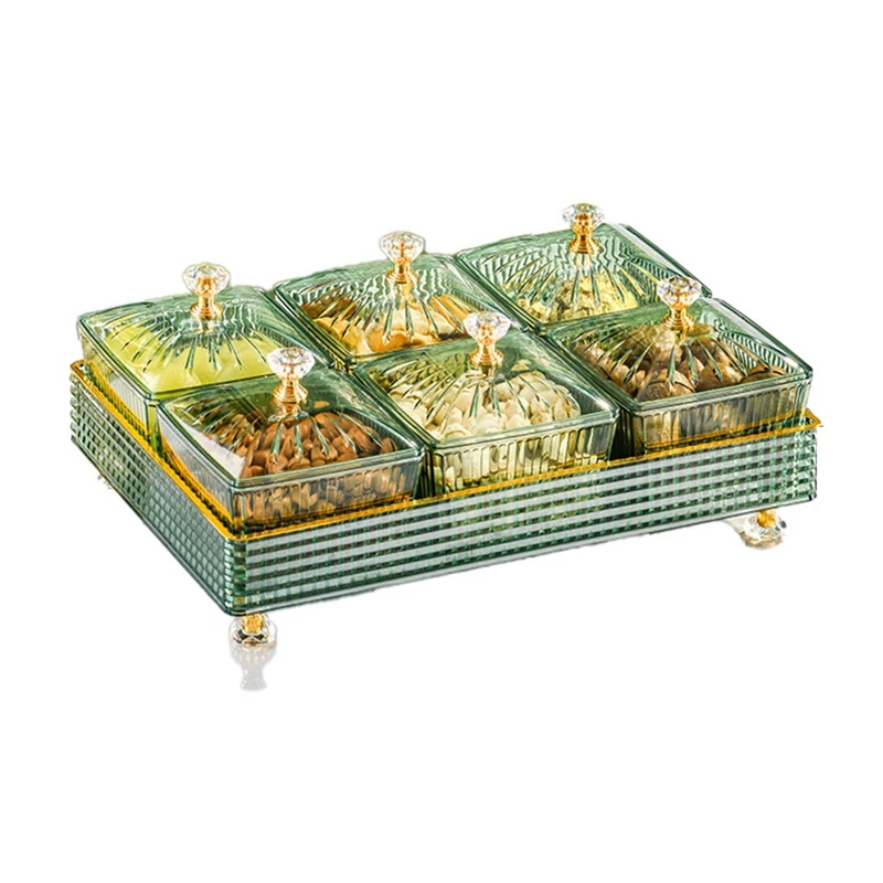 Piring permen cahaya kotak buah nampan makanan segar plastik piring buah kering rumah tangga gaya Ins piring permen, B