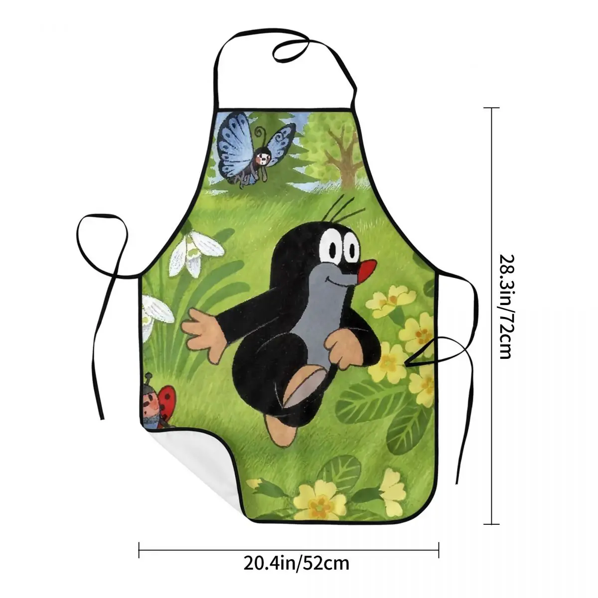 Cute Happy Mole Krtek Funny Apron Women Men Cartoon Little Maulwurf Adult Unisex Kitchen Chef Bib Tablier Cuisine Cooking Baking