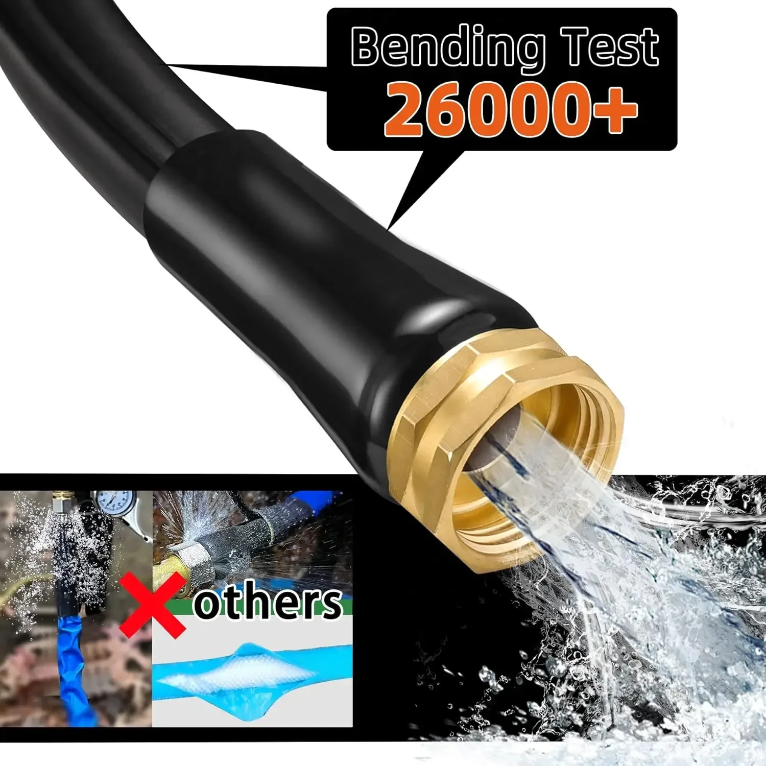 100 ft Heated Drinking Fresh Water Hose – Watering Line Freeze Protection Withstand Temperatures Down to -40°F – Lead&BPA Free