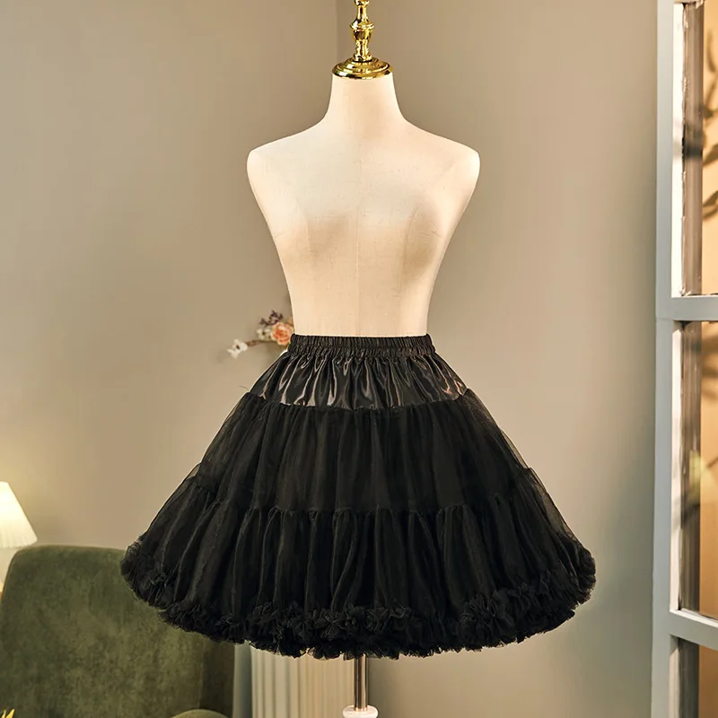 Женская нижняя юбка-пачка, кринолиновая нижняя юбка, 2-х ярусная пышная мини-платье, женская пышная пачка, аксессуары для праздничного платья