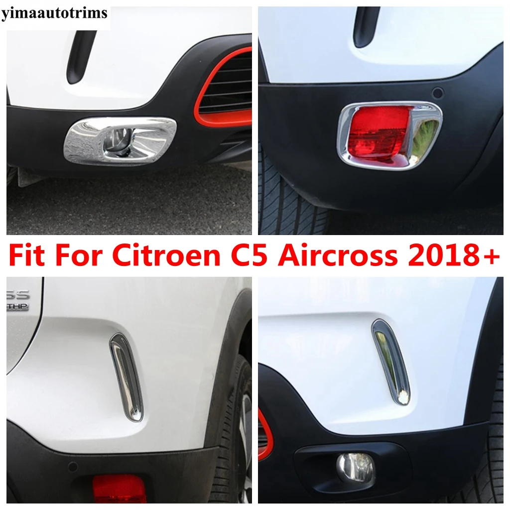 

Chrome Front / Rear Bumper Fog Light Lamp Eyebrow Eyelid Strip Frame Cover Trim For Citroen C5 Aircross 2018 - 2024 Accessories