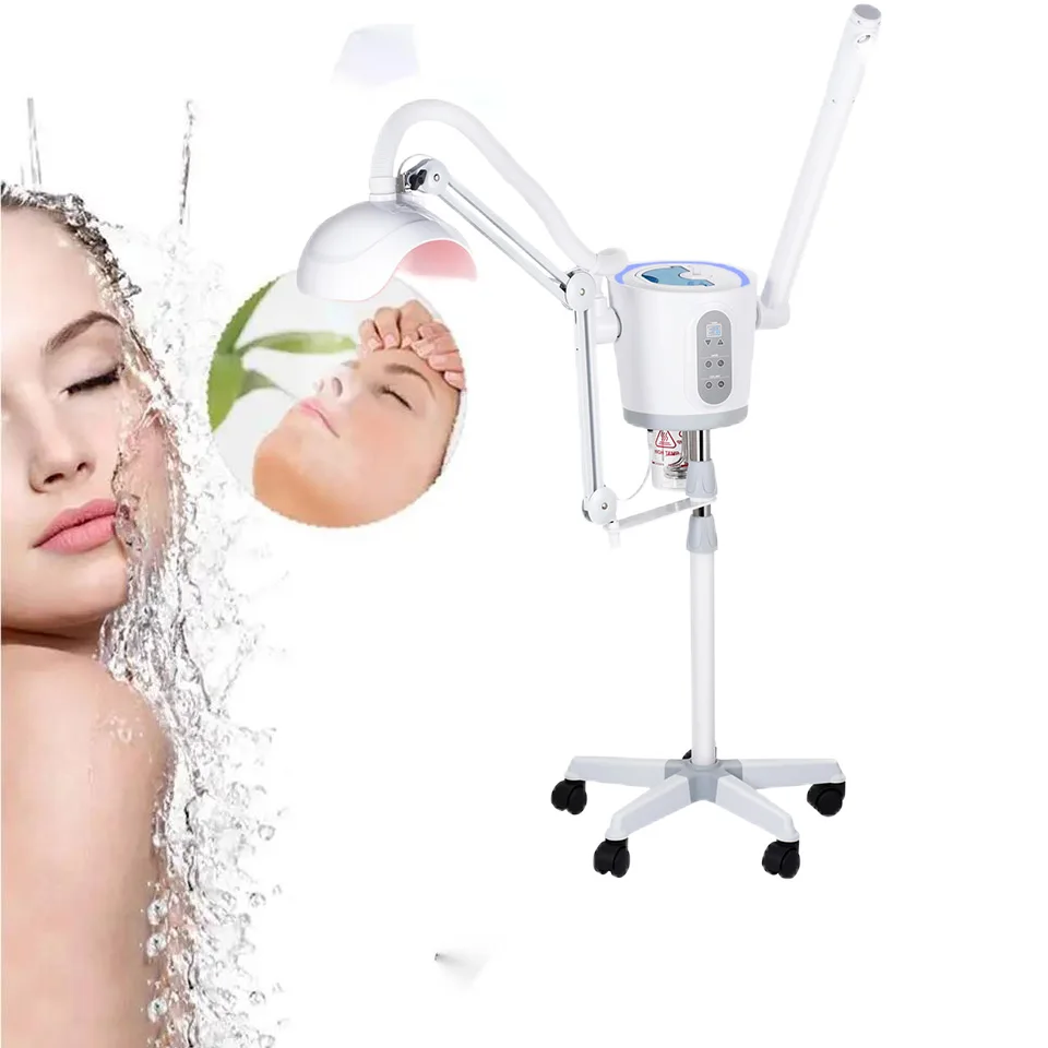 3 In 1 Led Gezicht 4 Kleuren Led Warm En Koud Gezicht Steamer Therapie Gezichtsverzorging Huidverzorging Huidverjonging Verzorging Schoonheidssalon Apparatuur