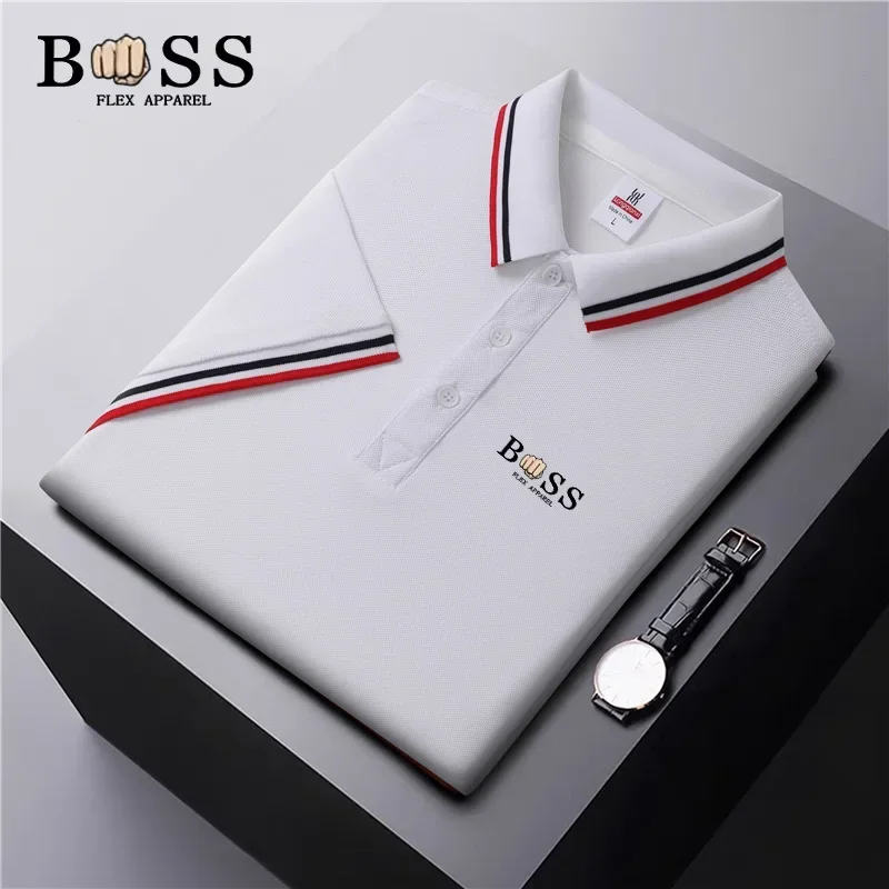 Men\'s Casual Short-Sleeved Top Summer Polo Shirt Office Fashion Stand Collar T-Shirt New Men\'s Breathable T Shirt Men\'s Clothing