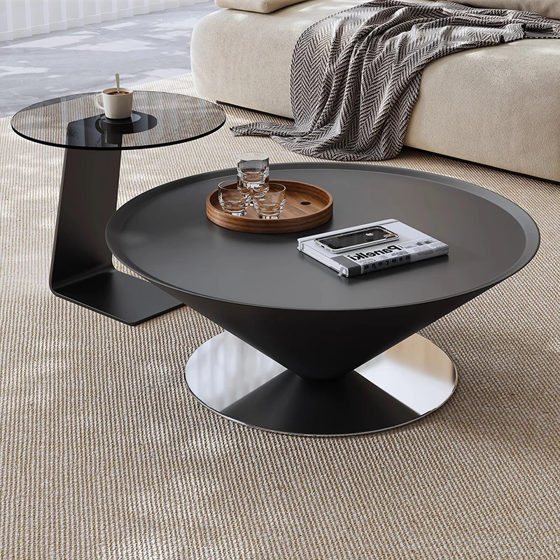 

Round Decoration Coffee Table Luxury Bedroom Nordic Kitchen Moving Standing Side Table Designer Meubles Living Room Furniture
