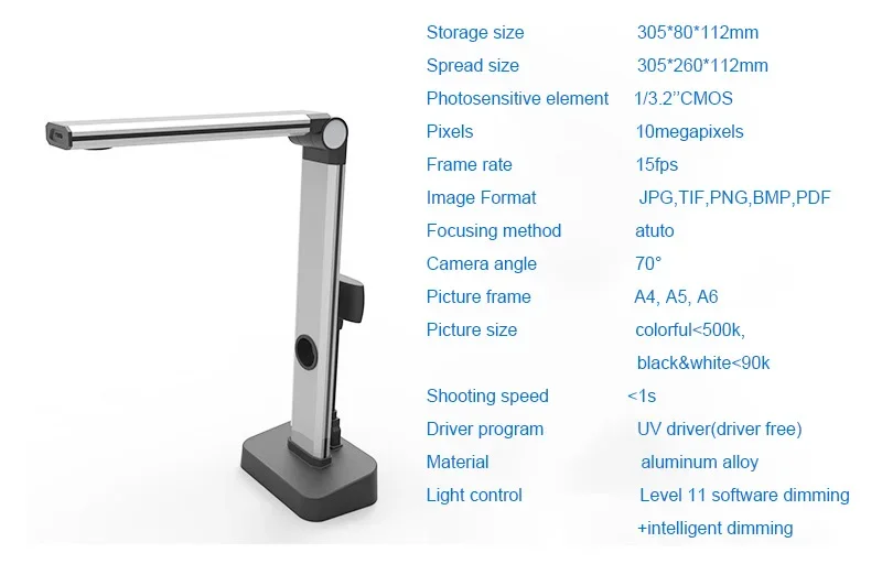 High Speed Book Scanner Automatic 16Mp Ocr Recognition A3/A4/A5/A6 Scanning Portable Document Book Scanner view 4