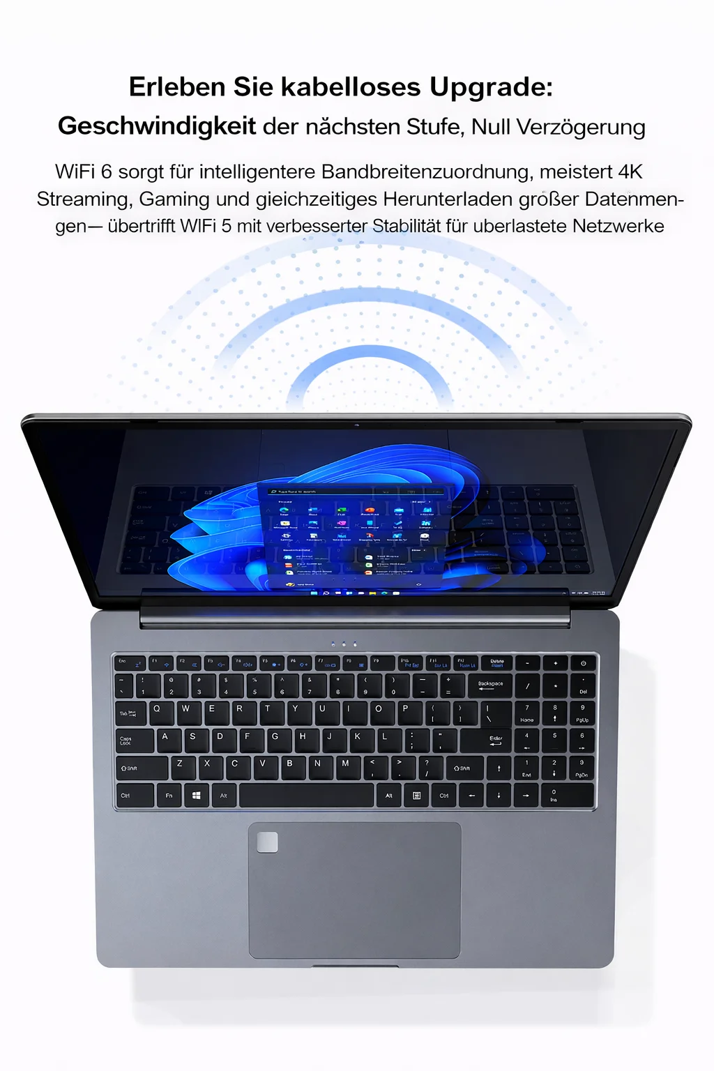 Ninkear A15 Pro Laptop 16GB RAM 1TB SSD 16 Zoll 2.5K 120Hz IPS Display AMD Ryzen 5 5500U Windows 11 beleuchtete Tastatur WiFi 6 Fingerabdrucksensor für Büro Studium Multitasking – Detail 9