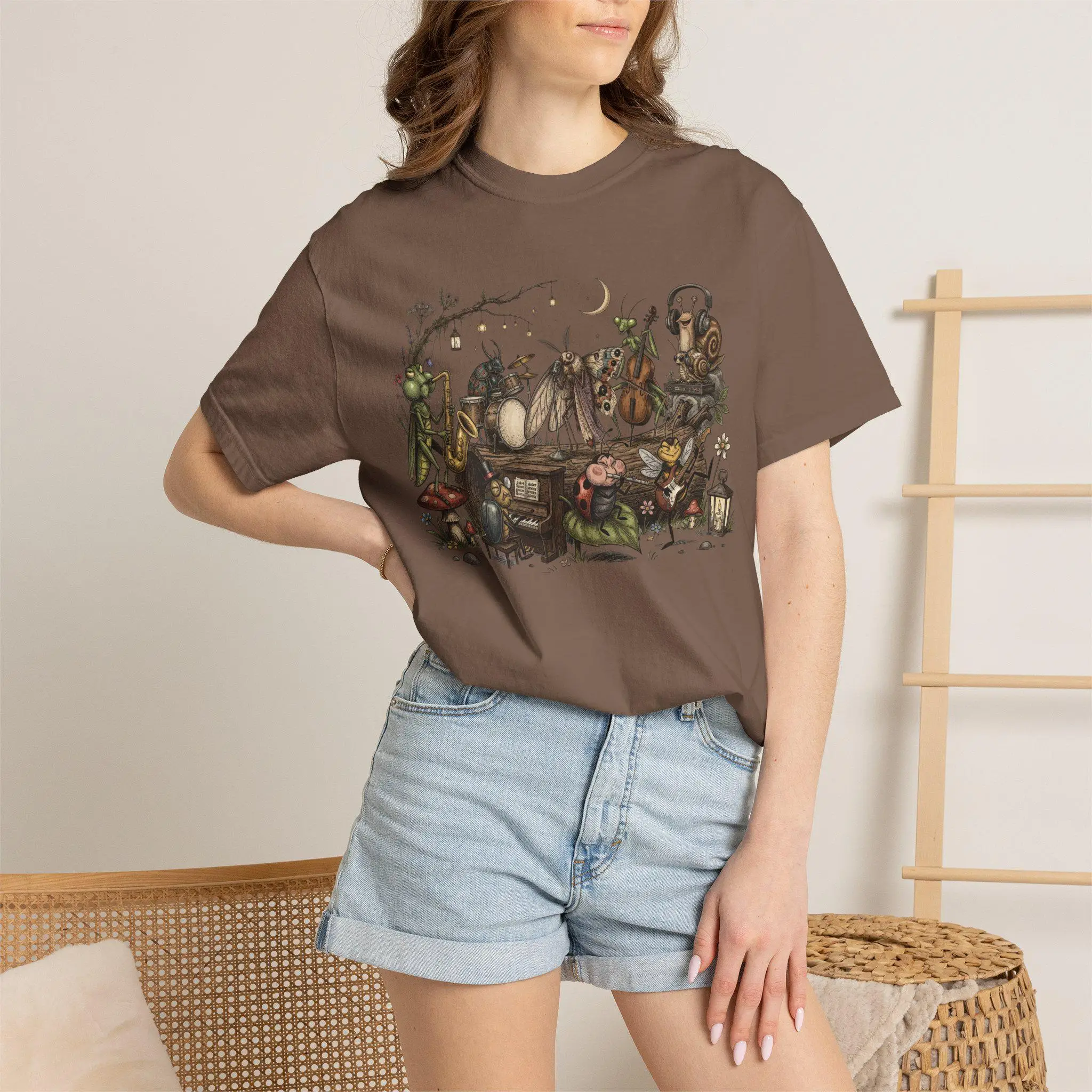 Vintage Insect Graphic tshirt, Musician Bug shirt, 90s Insect Lover Tee, Noah Bugs Vintage. Ladybugs Moon Shirt
