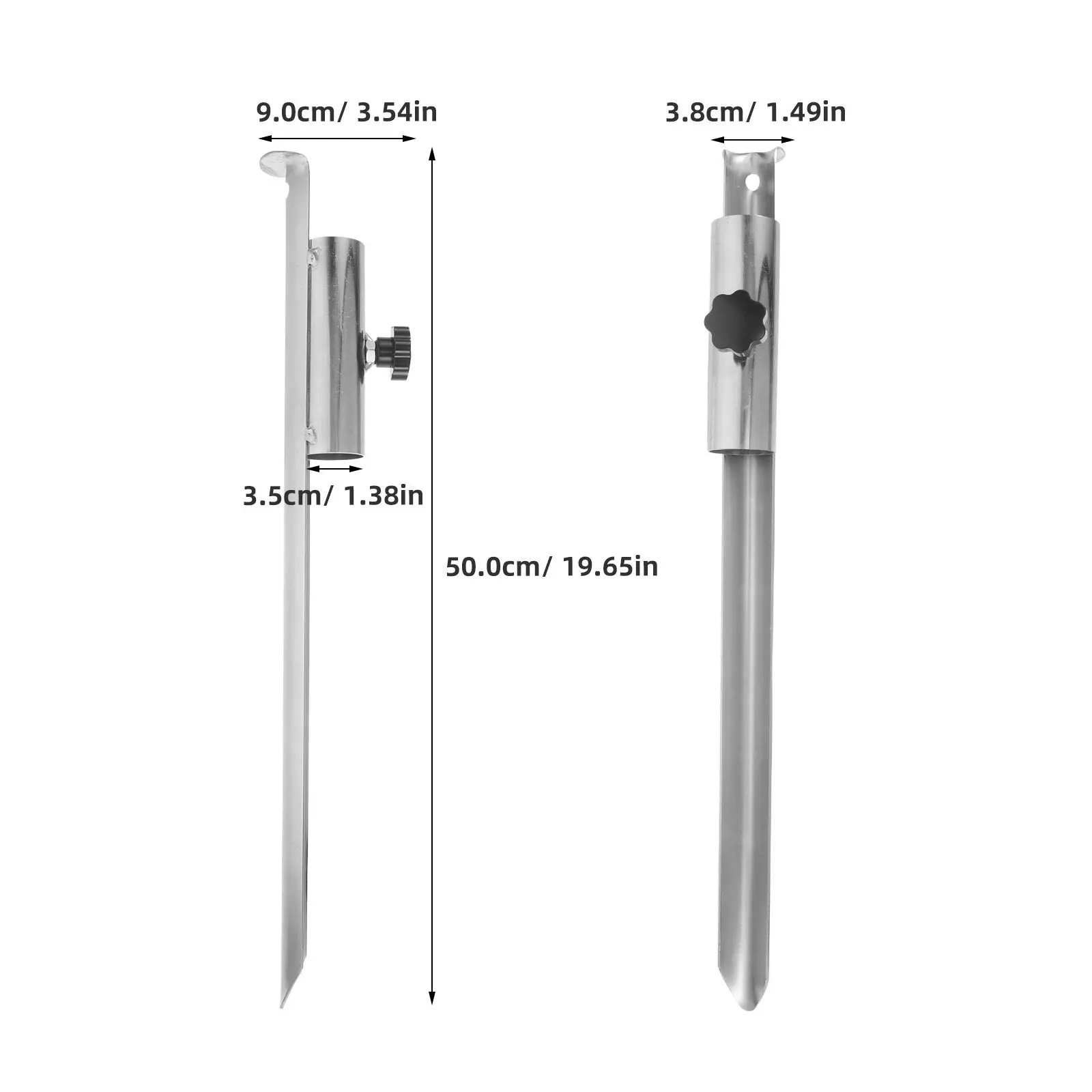 Memorial Flag Stake Heavy Duty Metal Ground Anchor Matte Finish Cemetery Flagpole Base Garden Flagpole Holder for Veterans