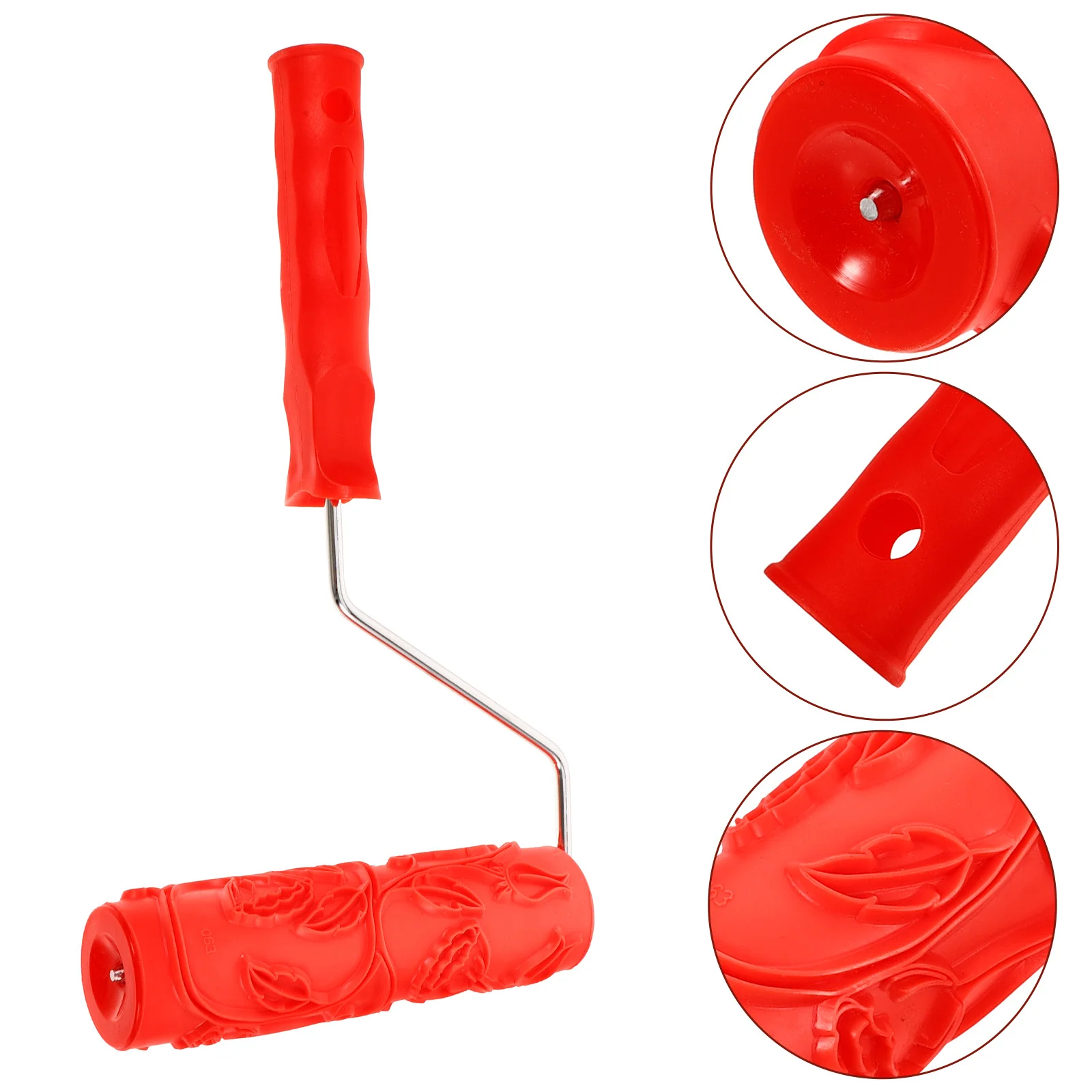 

Patterned Texture Paint Roller Rubber Embossing Wall Decoration Tool For Diy Drywall Repair Painting Decorative Textured