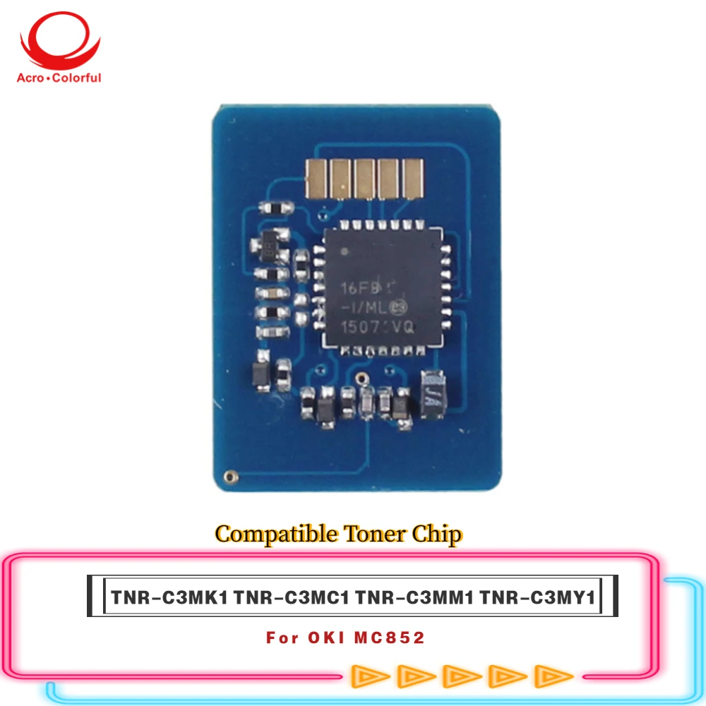 

4K Compatible TNR-C3MK1 TNR-C3MC1 TNR-C3MM1 TNR-C3MY1 Toner Chip For OKI MC852 Printer Cartidge Chip 4949443209556 4949443209587