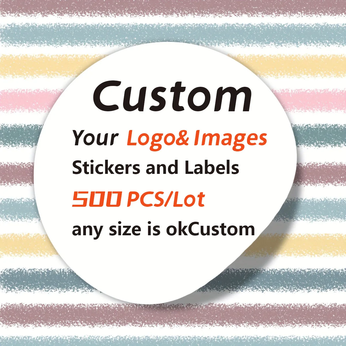 500pcs Custom Stickers Personalized Logo Wedding Birthday Gift Box Customize Wholesale Design Own Sticker Round Packaging Label