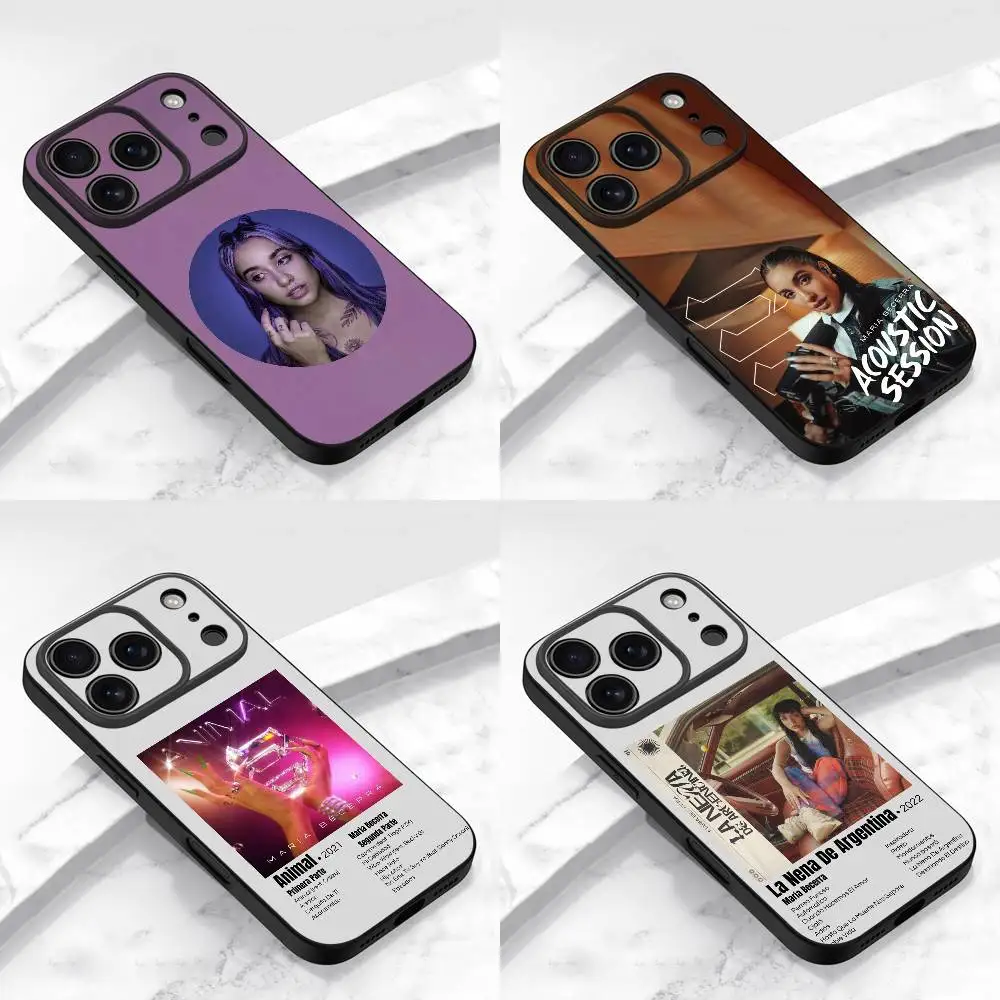 

M-Maria Becerra La Nena de Argentina 222 Phone Case For iPhone 17,16,15,14,13,12,11,Pro,Max,Plus,E,Air,Mini Soft Black Cover
