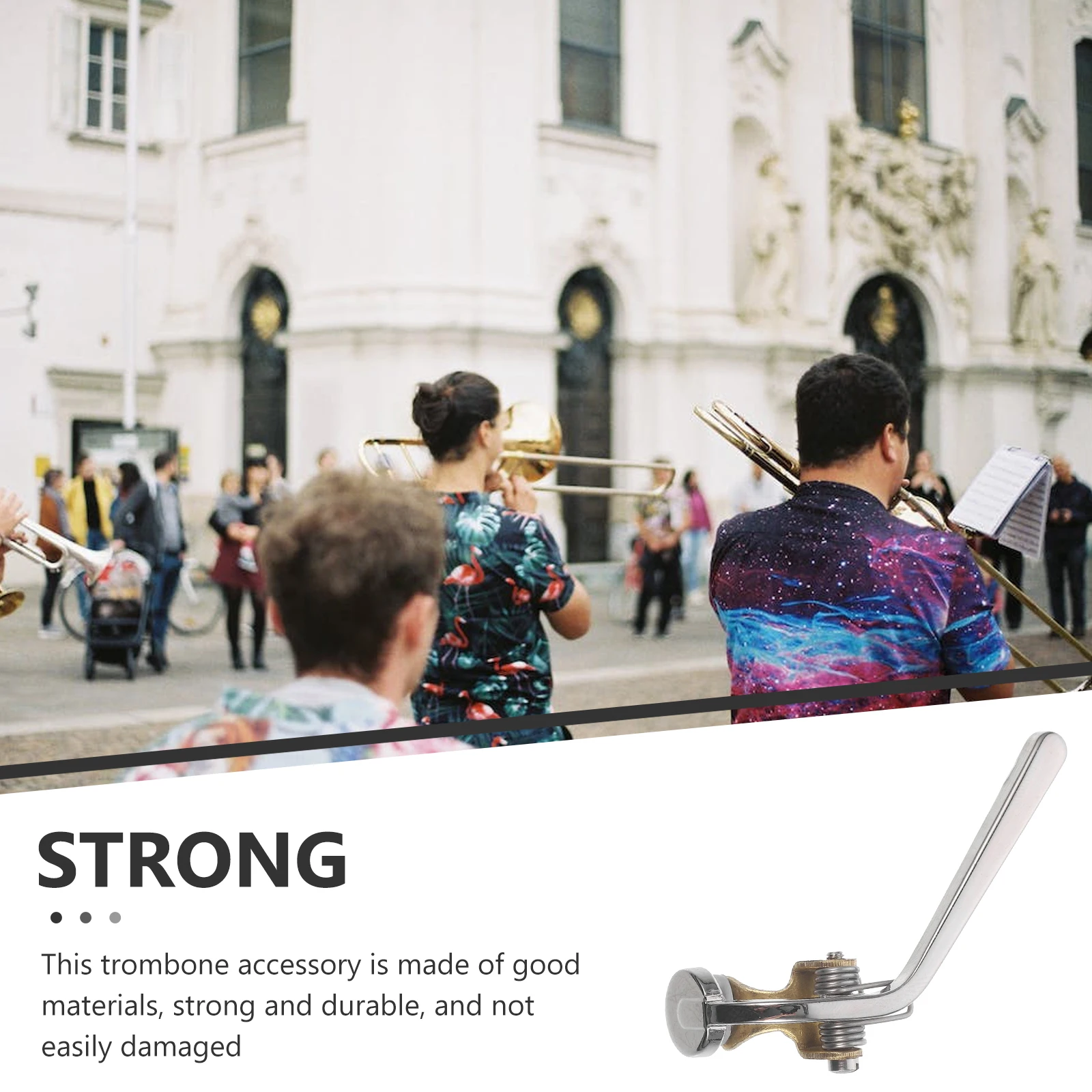 

1Pcs Trombone Watergate Key Bond High Durability Drain Clique Replacement Silver Accessory for Trombone Instrument