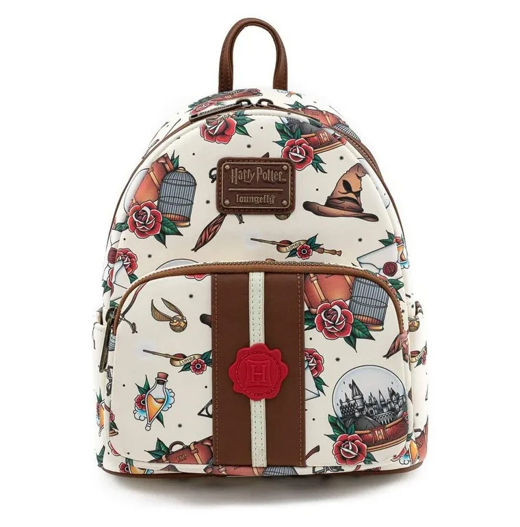 Bandai Harries Rucksack Pottered Damen Doppelgurt Umhängetasche Geldbörse Rucksack Pu Leder Studentenrucksack Briefpapier Weihnachtsgeschenk 5