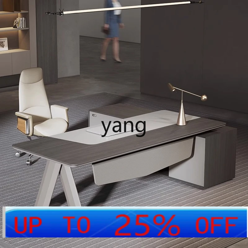 

LHH boss office desk and chair combination office light luxury computer desk