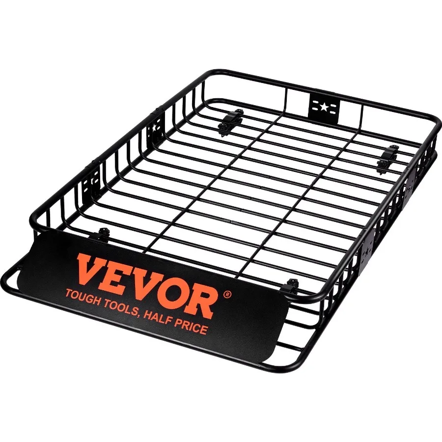 Roof Rack Cargo Basket 64 x 39 x 6 Rooftop Cargo Carrier with Extension Heavyduty 200 LBS Capacity Universal Roof Rack Basket