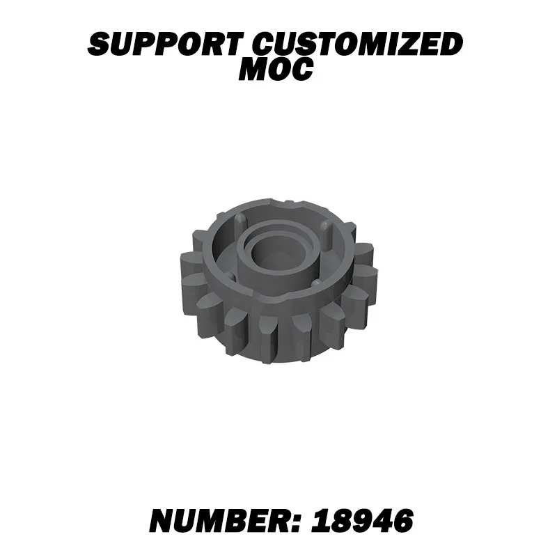 MOCパーツ18946 ギア16歯 両側クラッチ付き ブロック 組み立てブロック パーツ DIY 子供向け知育玩具 ギフト 50g