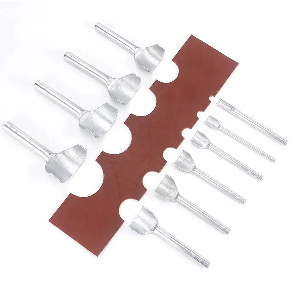 1Pcs 10-50mm Leather Craft Tool Leather Punching Handmade Arc-shaped Punch Semicircular Half Round Wallet Edge Trimming Tool