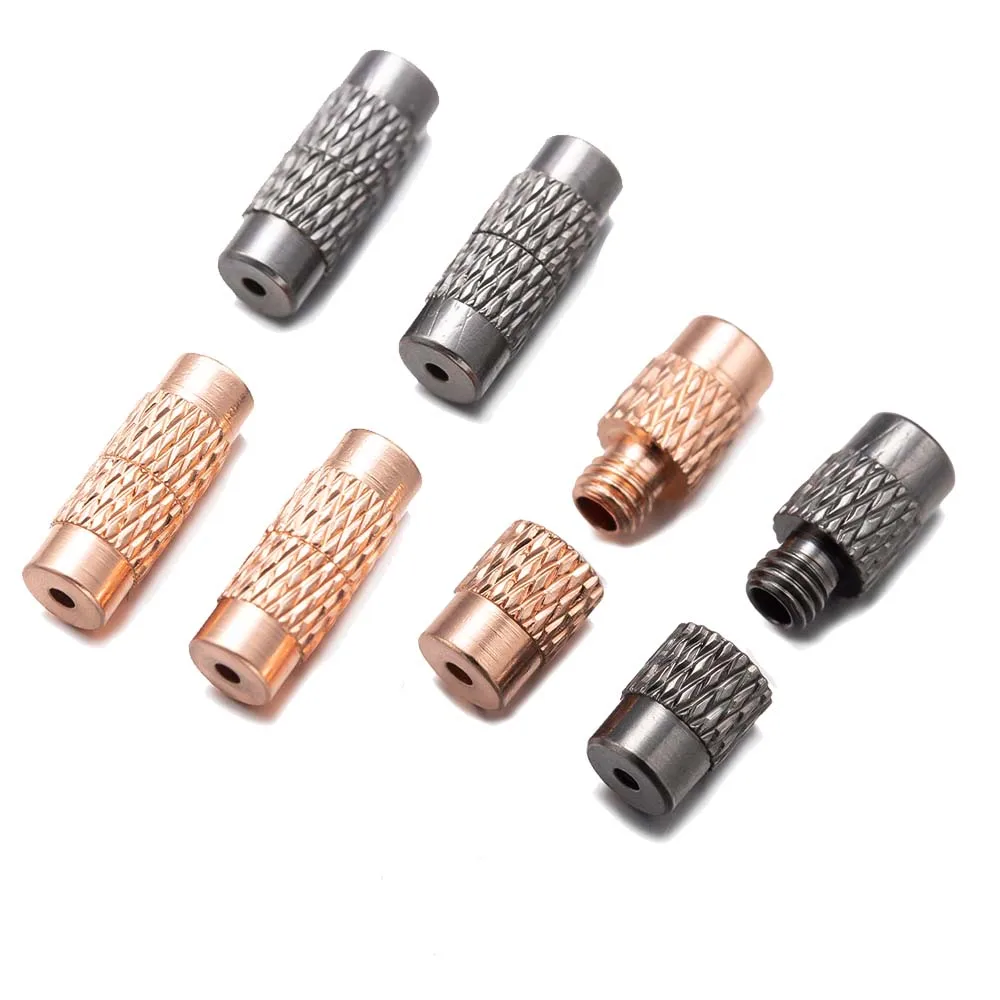 20pcs Copper Column Brass Screw Clasps Jewelry End Caps Connector Fastener for DIY Necklace Bracelet Making Accessories Findings