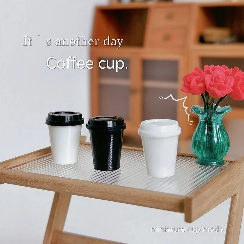 Puppenhauszubehör Mini Takeout Kaffeetasse Leere Tasse Puppenhaus Miniaturszenenmodell