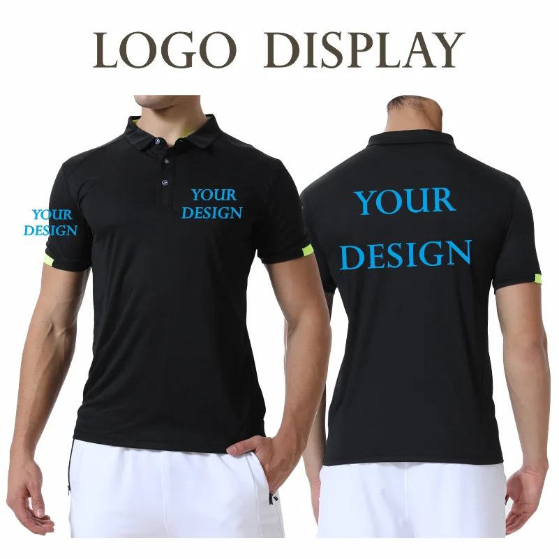 Summer Quick Dry Sports POLO Shirt Unisex Breathable Icy sensation  Shirt Premium Lapel Top Custom Printed Embroidered Logo 2023