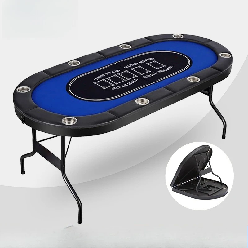 

Texas Hold'em Round Foot Foldable Playing Card Chess and Card Table Lightweight Adult Board Game Card Puzzle