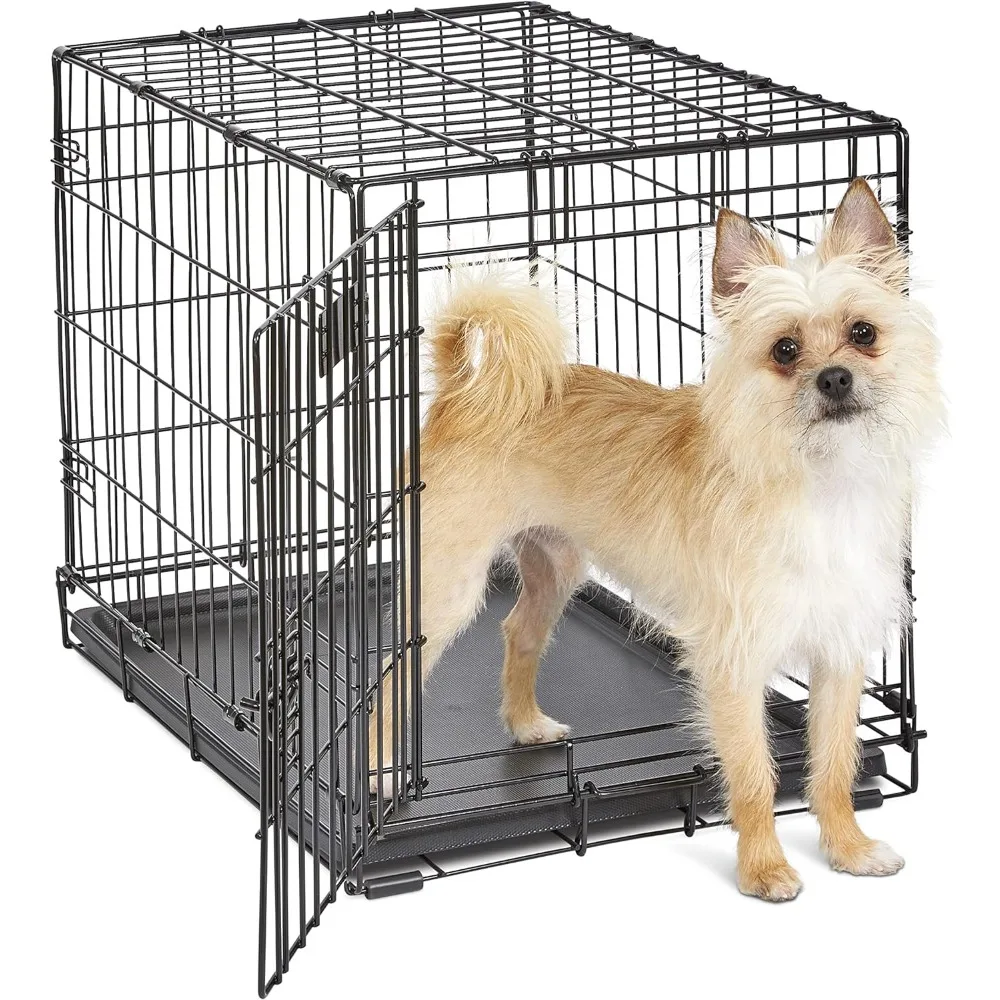 

MidWest Homes for Pets Newly Enhanced Single Door iCrate Dog Crate, Includes Leak-Proof Pan, Floor Protecting Feet, Divider Pane