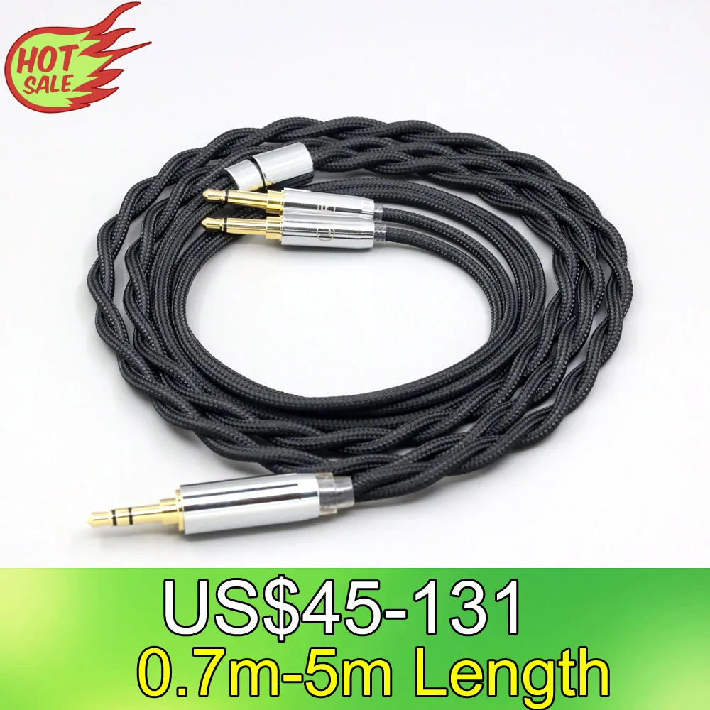 

LN008293 Nylon 99% Pure Silver Palladium Graphene Gold Shield Cable For Hifiman Sundara Ananda HE1000se V2 HE6se he400se He35x