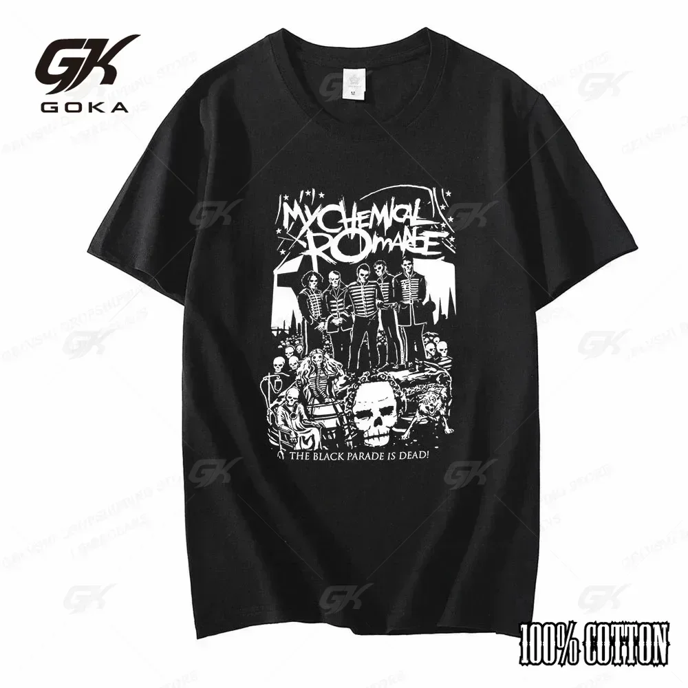 My Chemical Romance Tee Uomo Moda T-shirt T-shirt in cotone Bambini Hip Hop Top Tees Donna Estate Vintage Anime Boy Manica corta