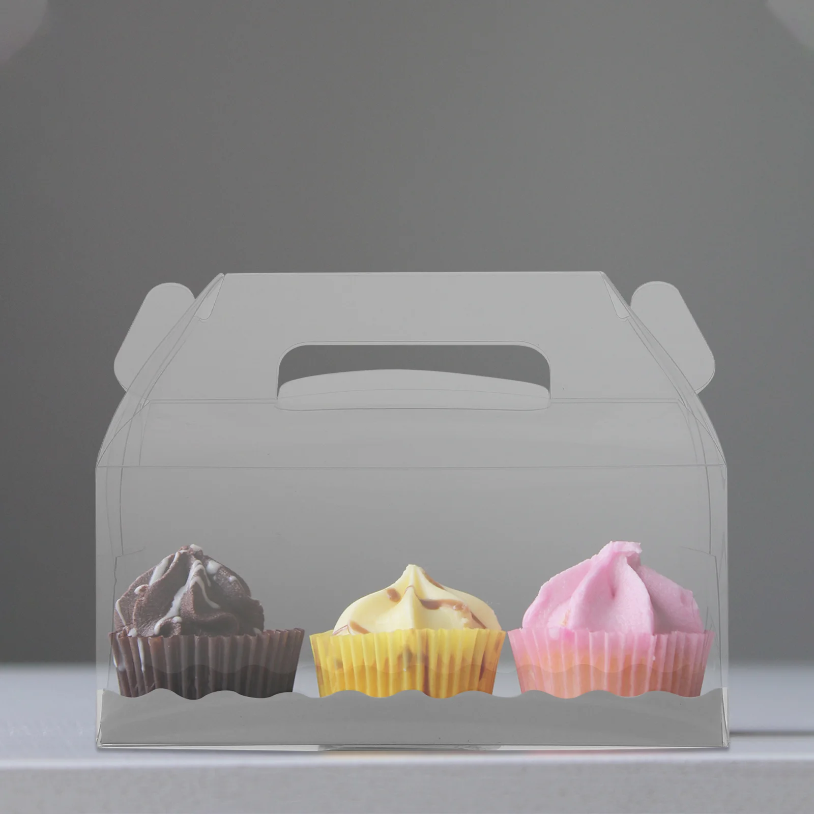 

10Pcs Transparent Cake Boxes Easy Assemble Clear Window Ideal for Birthday Cakes Bakery Dessert Boxes