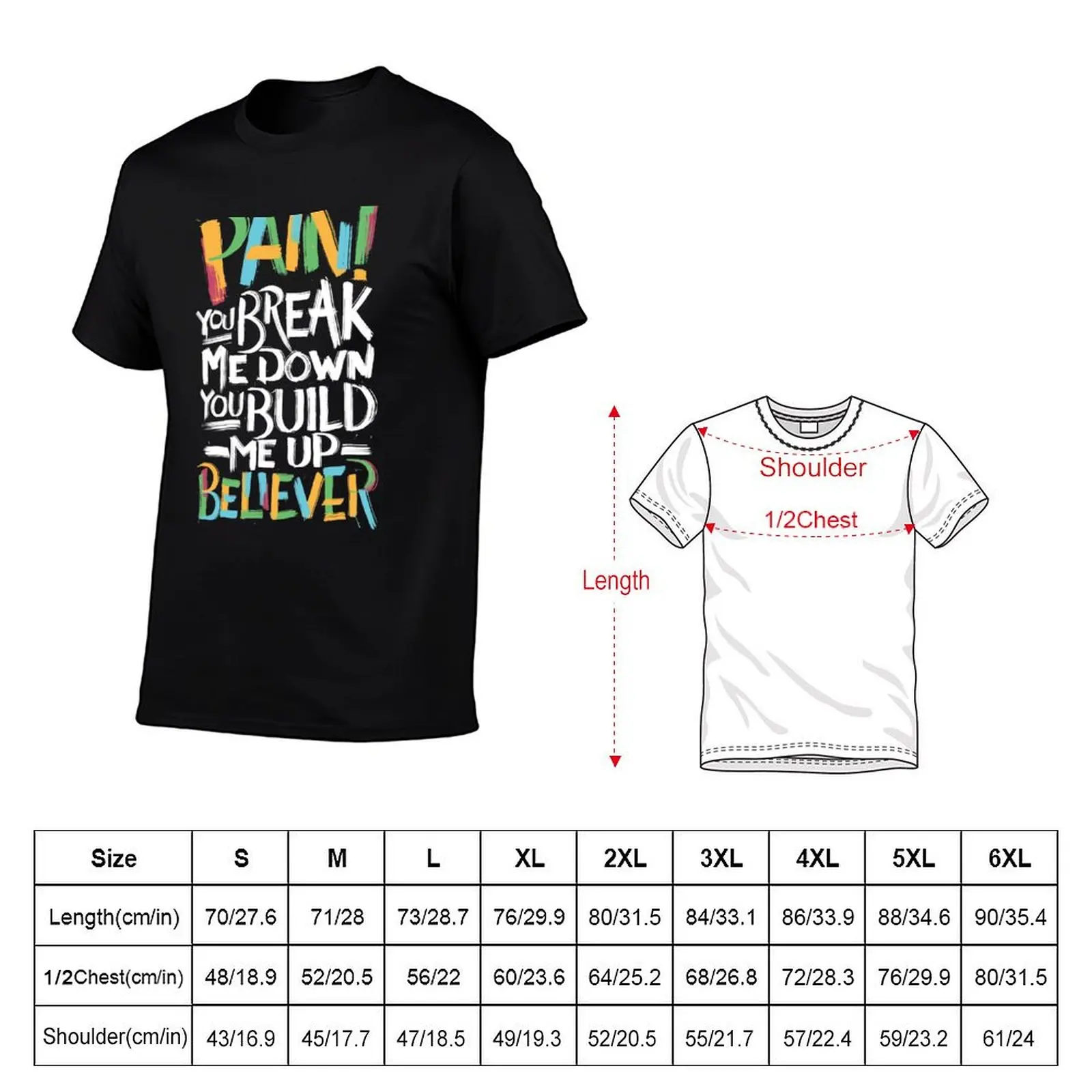 เสื้อยืด Believer เสื้อยืดโอเวอร์ไซส์ผู้ชายวินเทจเสื้อผ้าหน้าร้อนเสื้อยืดสีขาว