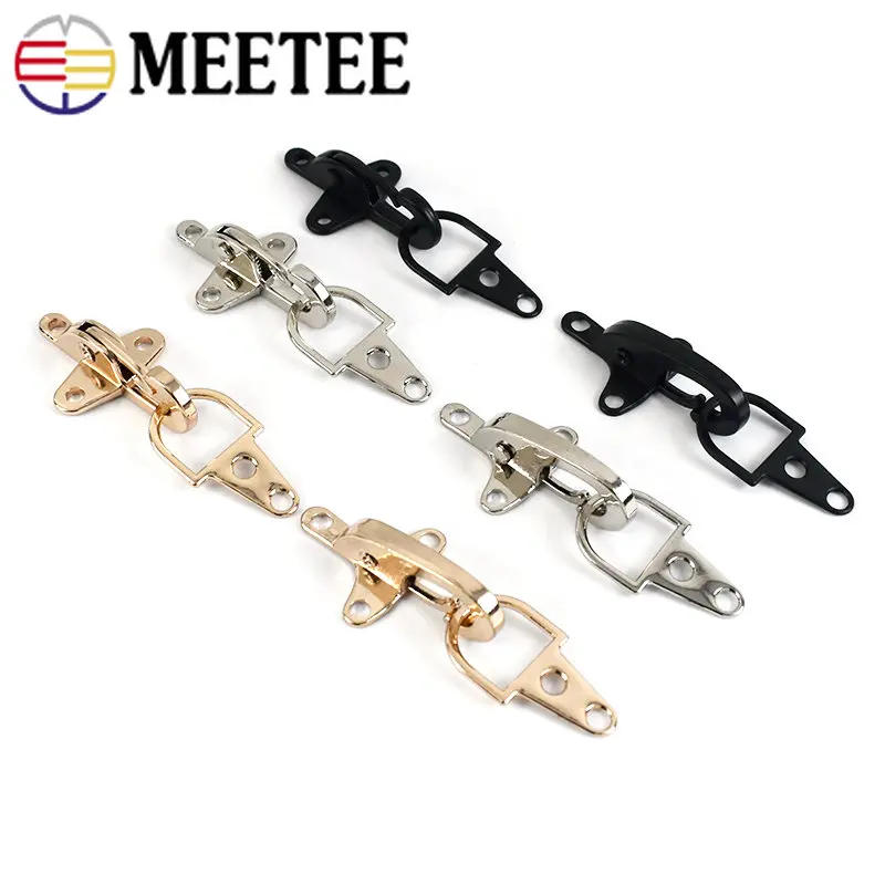 2/5/10Pcs Meetee 4-5cm Metal Buckle Lobster Clasp Snap Clip Bag Belt Decor Hasp Button for Coat Down Jacket Sewing Accessories