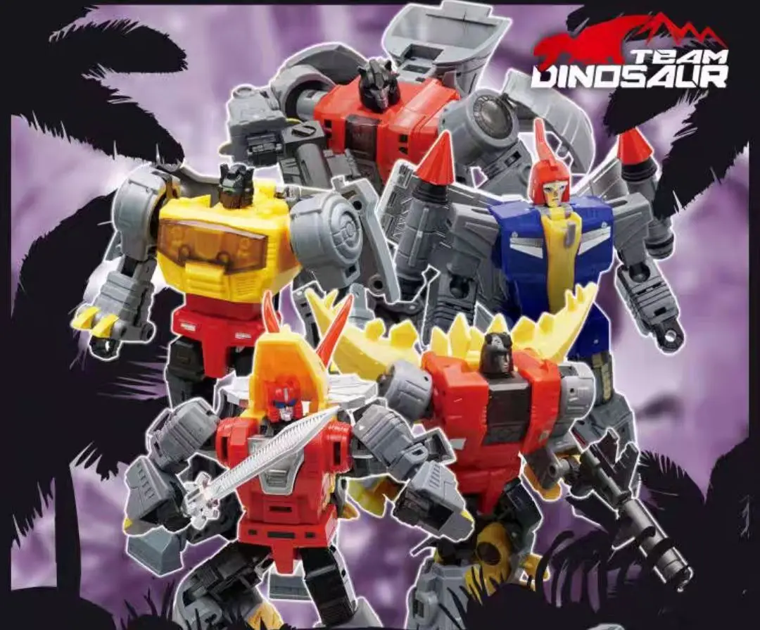Stock MFT Mecha Dinosaur Squad Mud Dart Howl Steel Cable Iron Slag Metallic Color Articulated Figure Model 13cm Collectible Gift