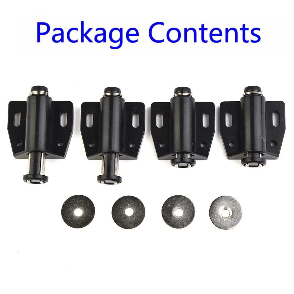 Brand New Practical Wardrobes Bathroom Touch Latch Push To Open 4pcs/set White/Black Accessories Cabinet Doors