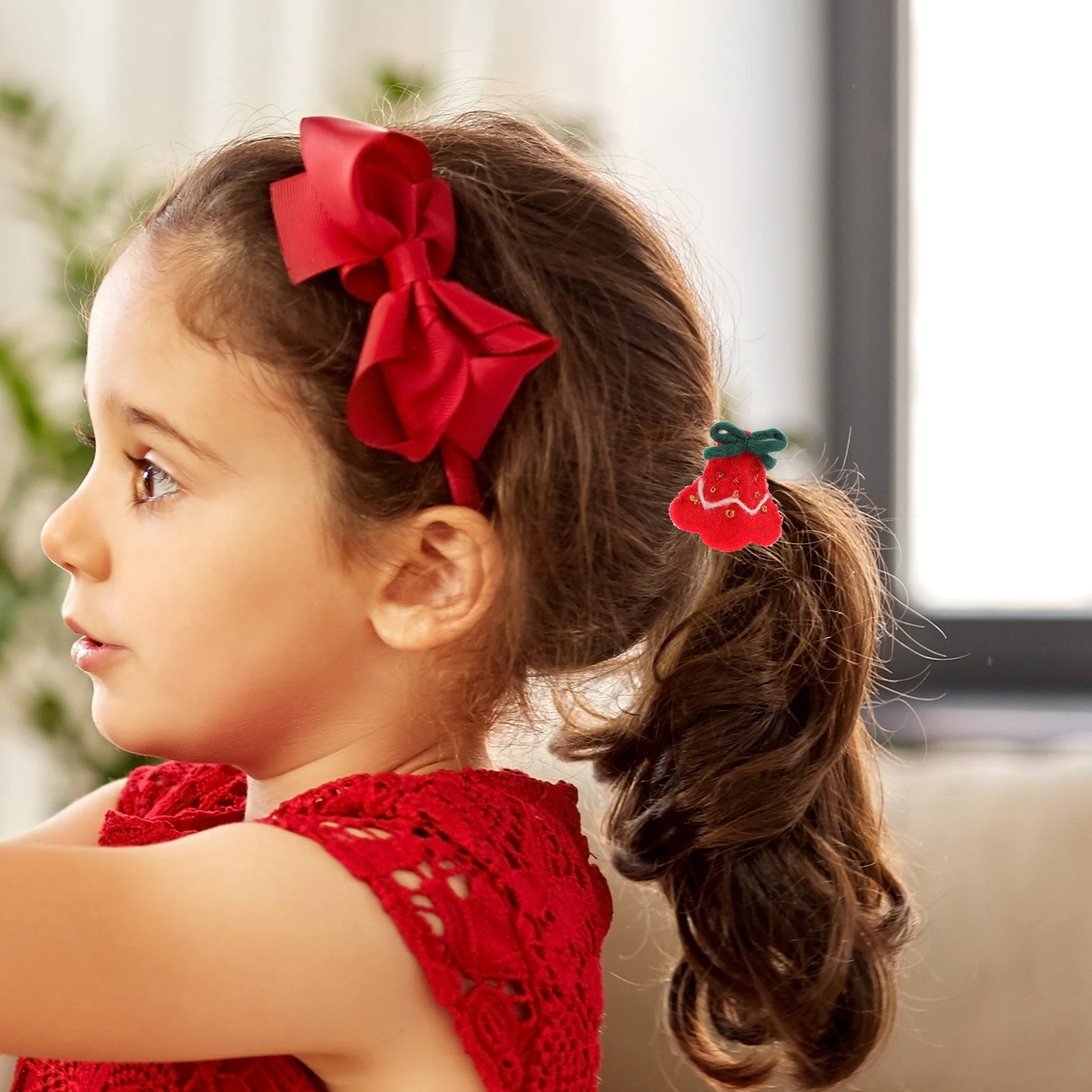 

3Pcs Festive Bowknot Fabric Patches Christmas Bell Applique for DIY Garment Repair Wall Door Xmas Decor Supplies