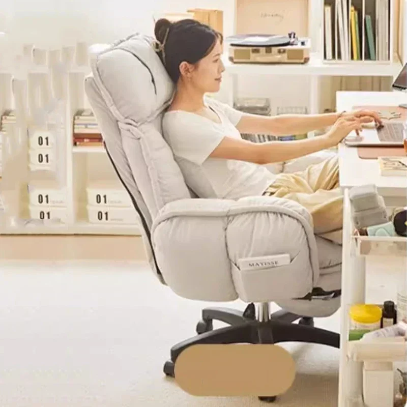 Footrest Wheels Office Chair Kids Velvet Reading Cheap Backrest Student Relaxing Office Chair Throne Muebles Home Furniture view 5