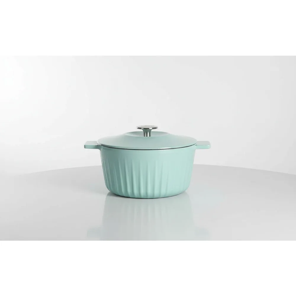 

Premium 3-Quart Enameled Cast Iron Dutch Oven - Even Heat Distribution, Easy Clean, Versatile Cooking for Home Chefs