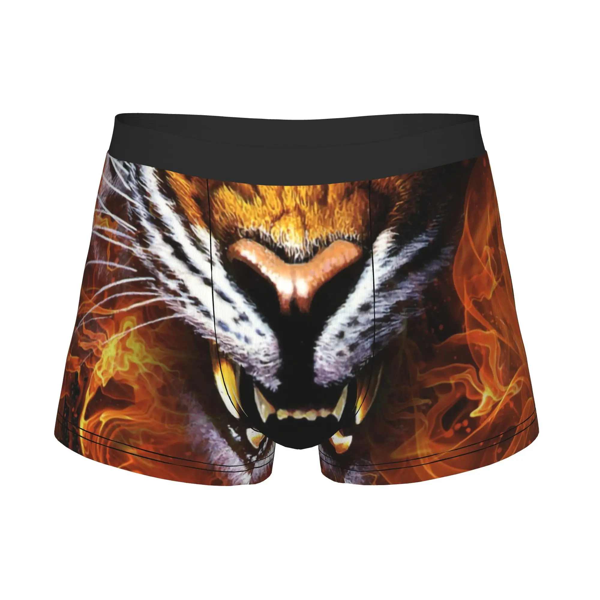 Novelty Tiger Muay Thai For Life Boxers Shorts Panties Male Underpants Stretch Thailand Boxing Fight Briefs Underwear