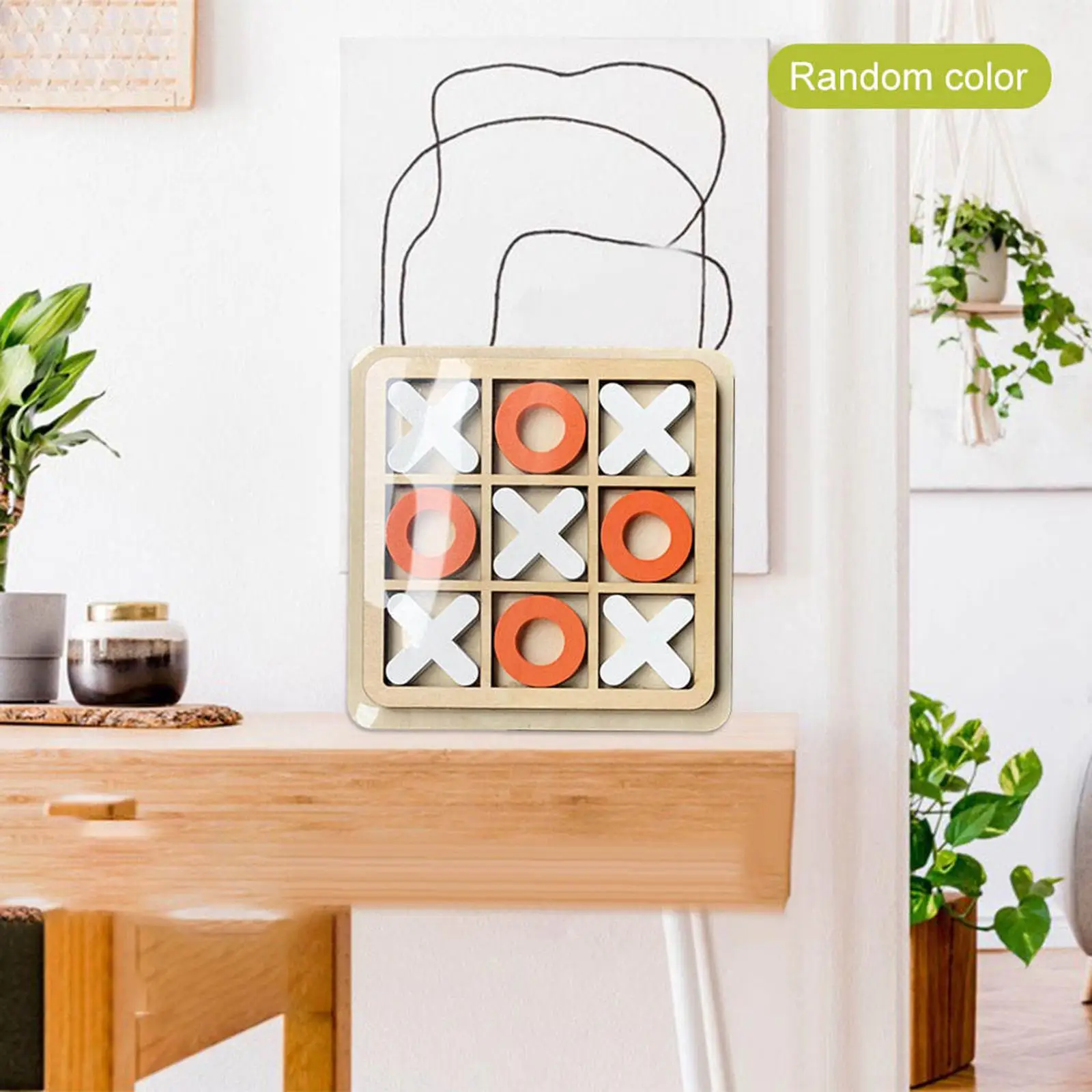 2-6pack Classical Wooden Board Tic TAC Toe Game Funny Table Game for Adult