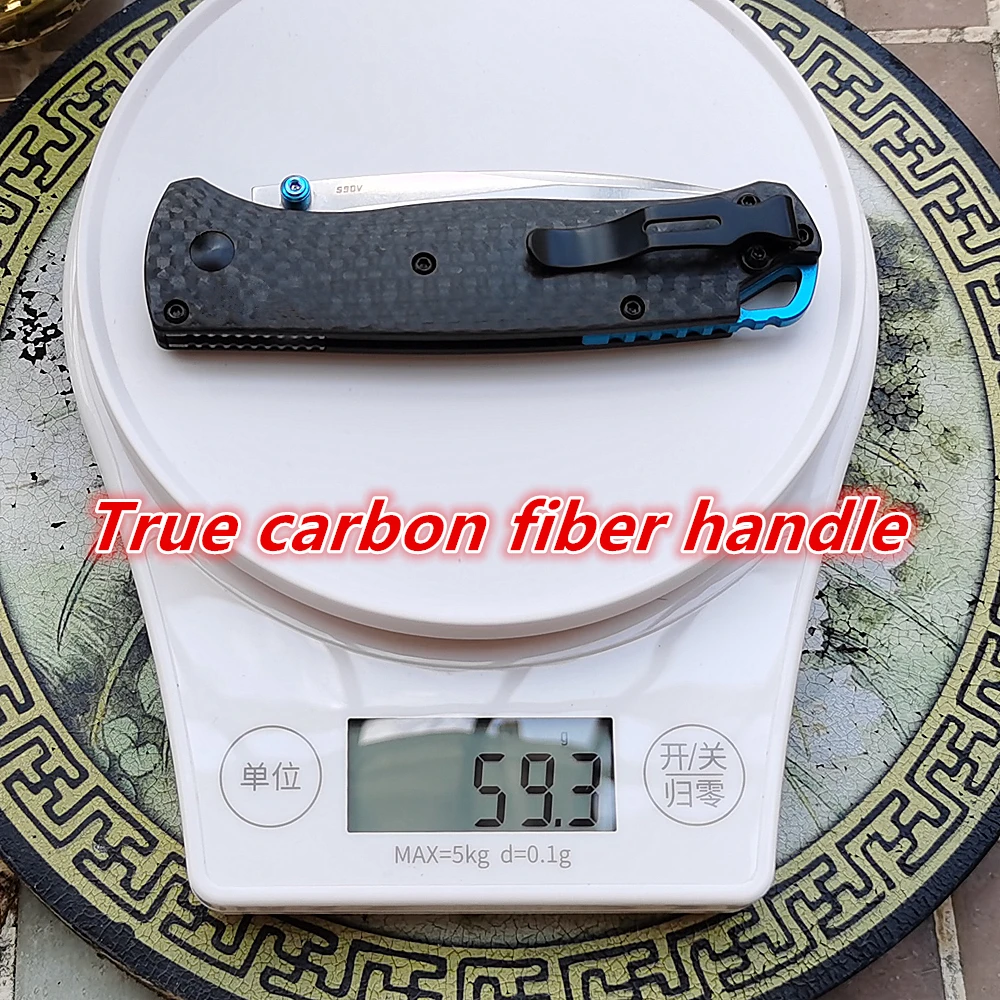 JUFULE Best Foam 535-3 Ball Bearing Mark S90V Blade Carbon Fiber Handle Folding Pocket Survival EDC Tool Camp Hunt Outdoor Knife