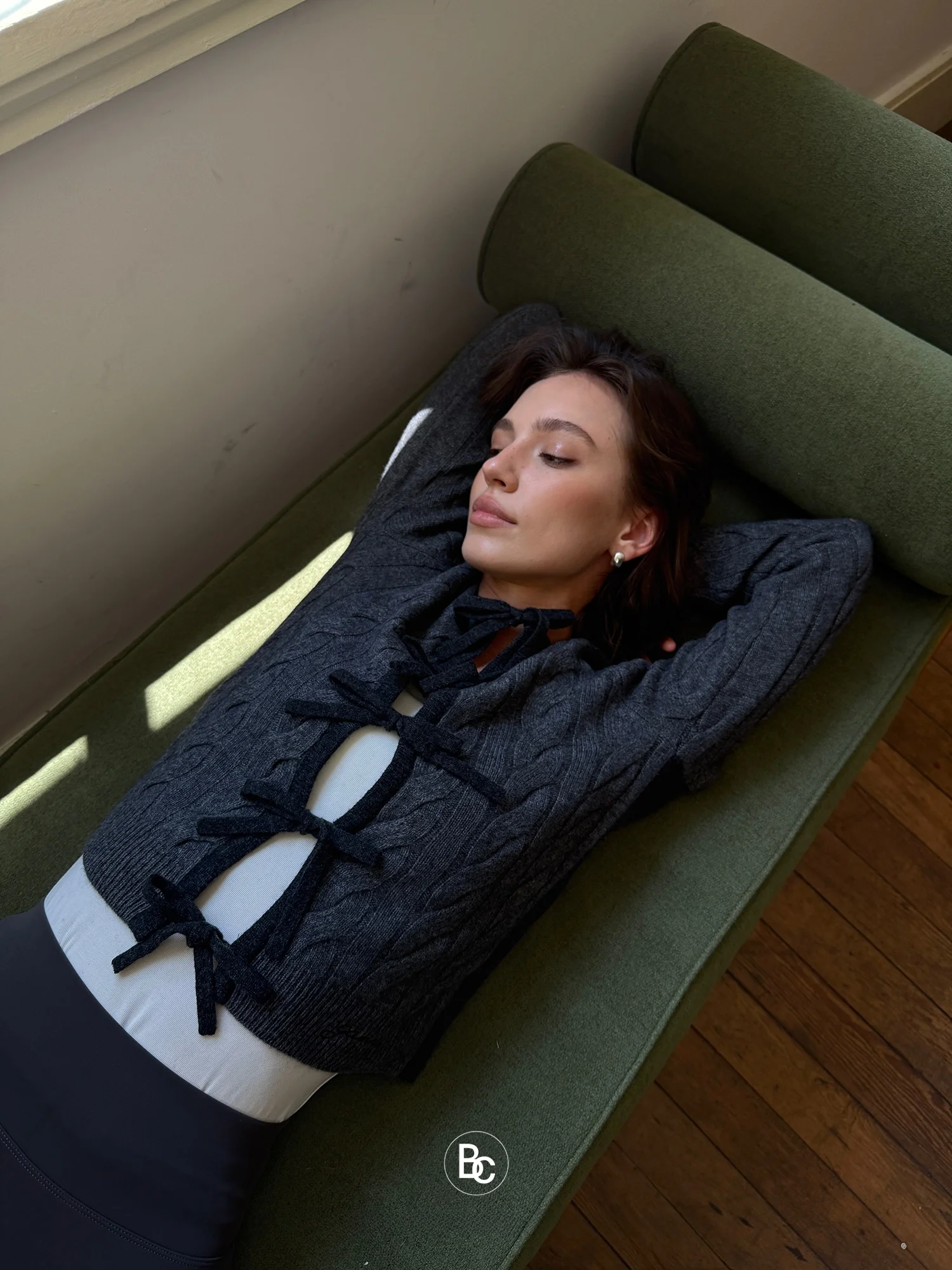 

Betchow ey Camere Blend Open Cardigan Knot Hollow out Casual round Ne Knitted Outerwear Ele Sle Ciwalk
